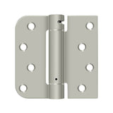 Deltana - 4'' x 4'' x 5/8'' x SQ Spring Hinge, UL Listed - Brushed Nickel