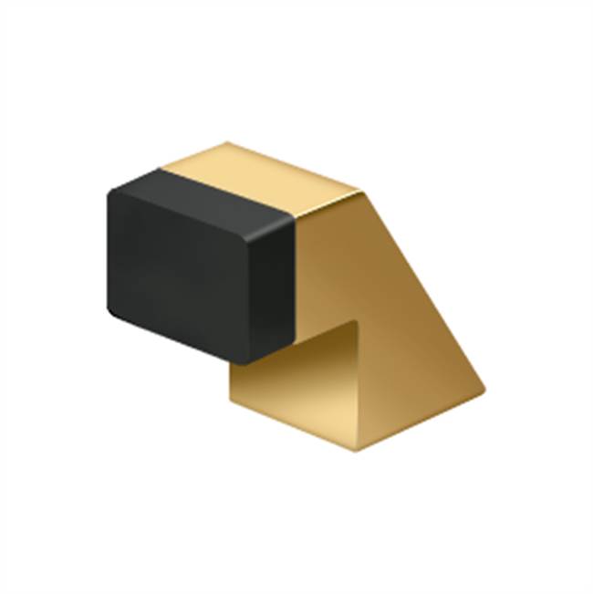 Deltana - Floor Door Bumper 1-1/4'', Contemporary, Solid Brass - PVD Polished Brass