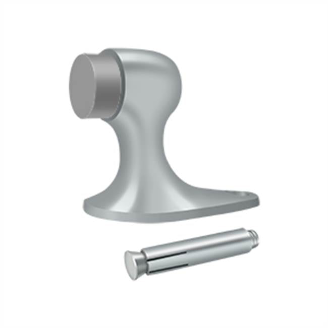 Deltana - Floor Door Bumper 2-1/8'', Solid Brass - Brushed Chrome