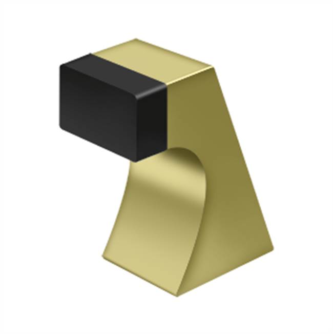 Deltana - Floor Door Bumper 2-1/2'', Contemporary, Solid Brass - Polished Brass