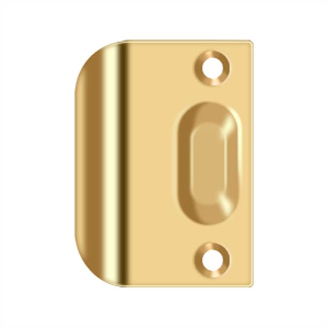 Deltana - Full Lip Strike Plate For Ball Catch and Roller Catch - PVD Polished Brass