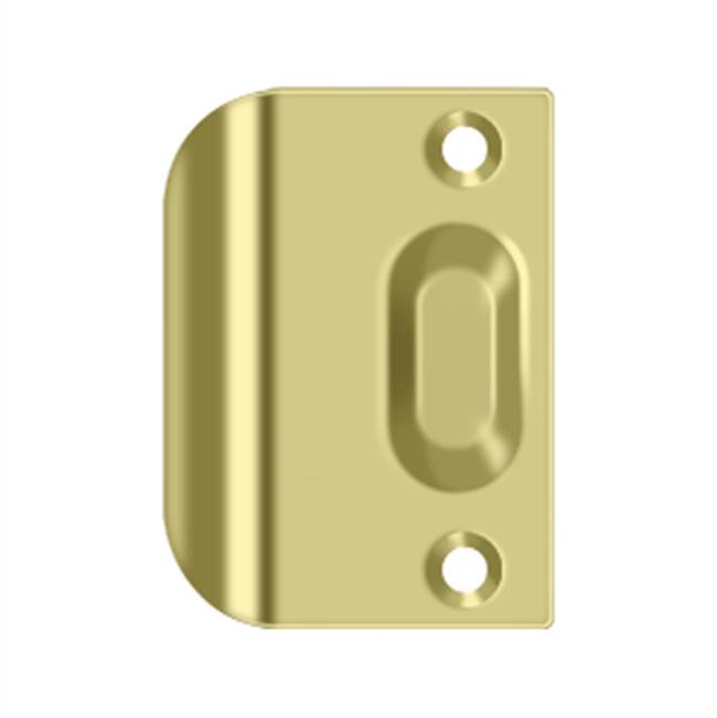 Deltana - Full Lip Strike Plate For Ball Catch and Roller Catch - Polished Brass