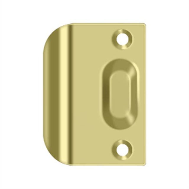 Deltana - Full Lip Strike Plate For Ball Catch and Roller Catch - Polished Brass