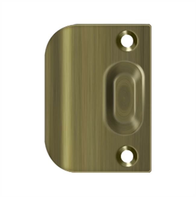 Deltana - Full Lip Strike Plate For Ball Catch and Roller Catch - Antique Brass