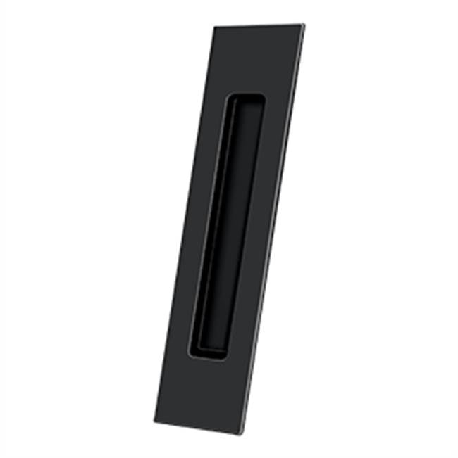 Deltana - Flush Pull, Rectangular, HD, 10'' x 2-1/4'' x 1/2'', Solid Brass - Paint Black