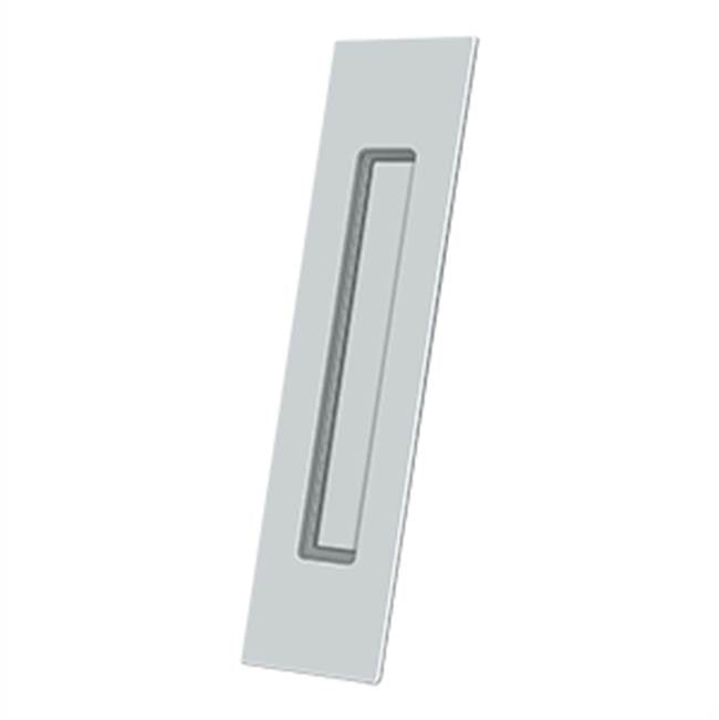 Deltana - Flush Pull, Rectangular, HD, 10'' x 2-1/4'' x 1/2'', Solid Brass - Polished Chrome