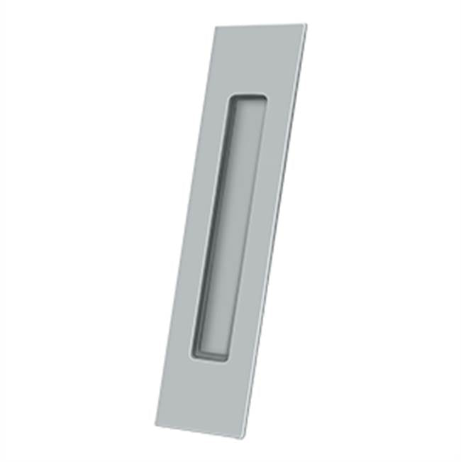 Deltana - Flush Pull, Rectangular, HD, 10'' x 2-1/4'' x 1/2'', Solid Brass - Brushed Chrome