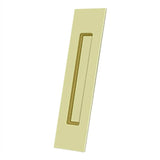 Deltana - Flush Pull, Rectangular, HD, 10'' x 2-1/4'' x 1/2'', Solid Brass - Polished Brass