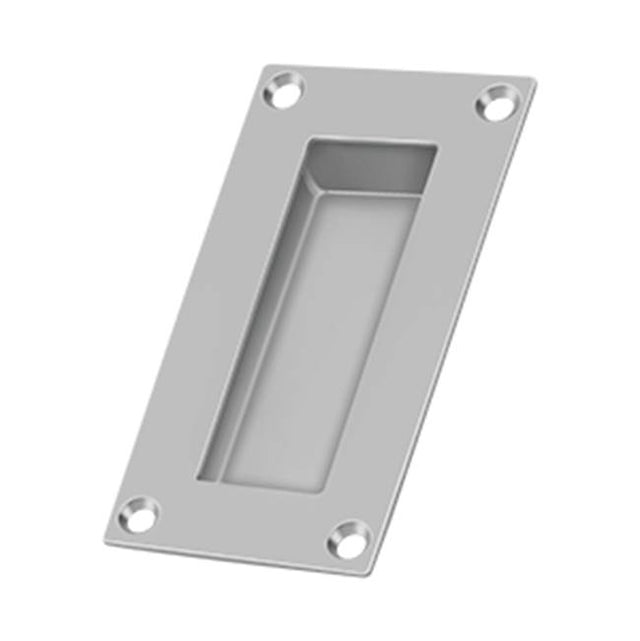 Deltana - Flush Pull, Rectangular, Stainless Steel, 4''x 2''x 1/2'' - Brushed Stainless