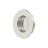 Deltana - Flush Pull, Round, HD, 1-7/8'', Solid Brass - Polished Nickel
