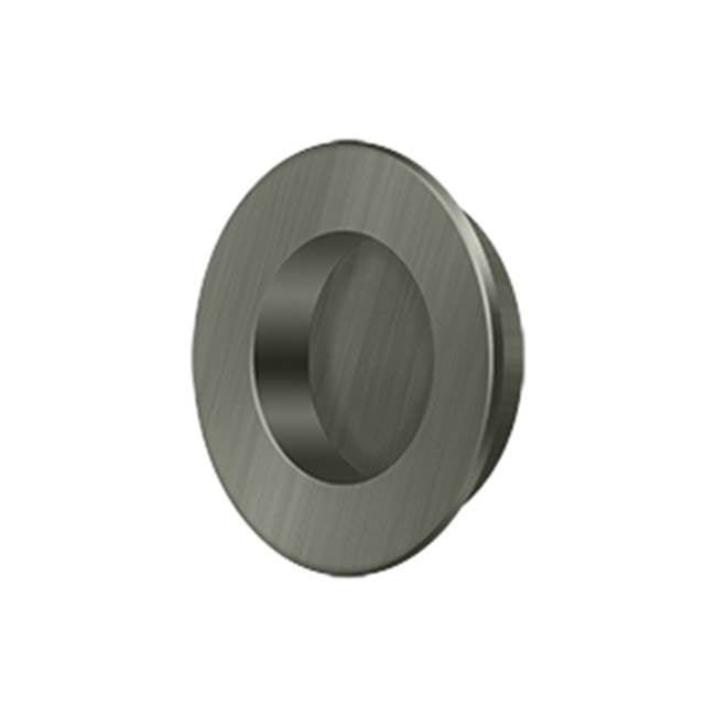 Deltana - Flush Pull, Round, HD, 1-7/8'', Solid Brass - Antique Nickel