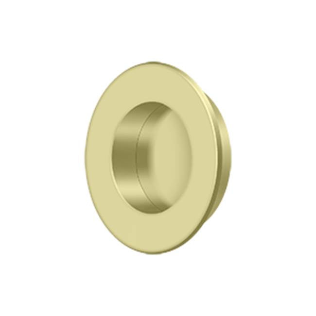Deltana - Flush Pull, Round, HD, 1-7/8'', Solid Brass - Unlacquered Brass