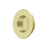 Deltana - Flush Pull, Round, HD, 1-7/8'', Solid Brass - Unlacquered Brass