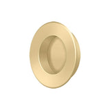 Deltana - Flush Pull, Round, HD, 1-7/8'', Solid Brass - Brushed Brass