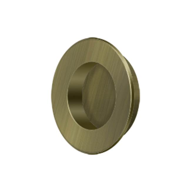 Deltana - Flush Pull, Round, HD, 1-7/8'', Solid Brass - Antique Brass