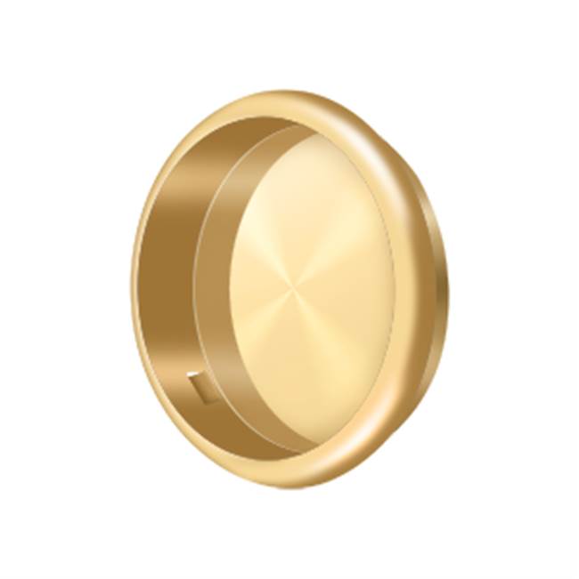 Deltana - Flush Pull, Round, 2-1/2'' Diam. - PVD Polished Brass