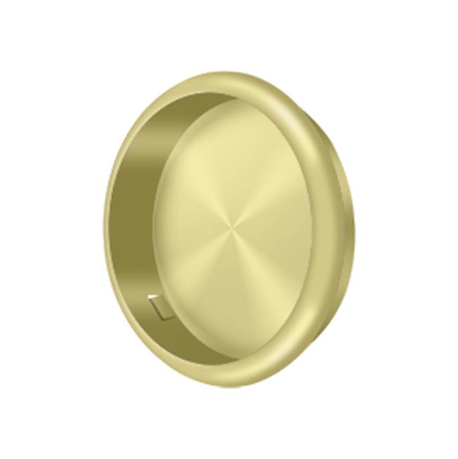 Deltana - Flush Pull, Round, 2-1/2'' Diam. - Polished Brass