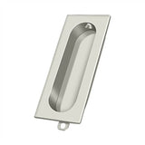 Deltana - Flush Pull, Rectangle, 3-1/8'' x 1-3/8'' x 1/2'' - Polished Nickel
