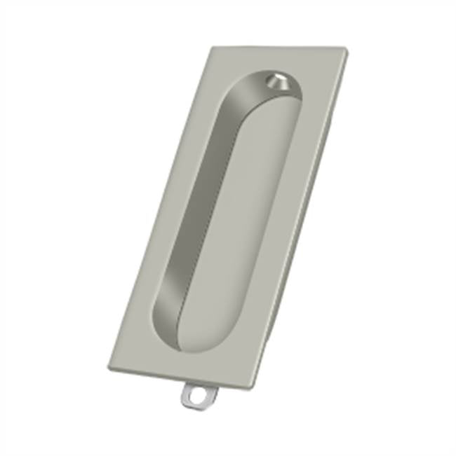 Deltana - Flush Pull, Rectangle, 3-1/8'' x 1-3/8'' x 1/2'' - Brushed Nickel