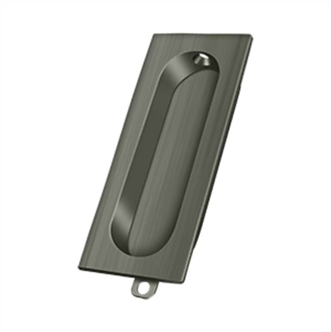 Deltana - Flush Pull, Rectangle, 3-1/8'' x 1-3/8'' x 1/2'' - Antique Nickel