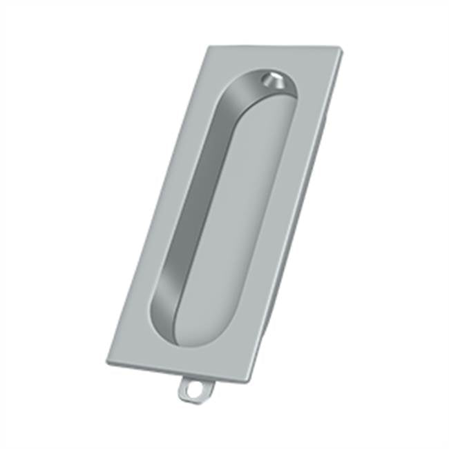 Deltana - Flush Pull, Rectangle, 3-1/8'' x 1-3/8'' x 1/2'' - Brushed Chrome