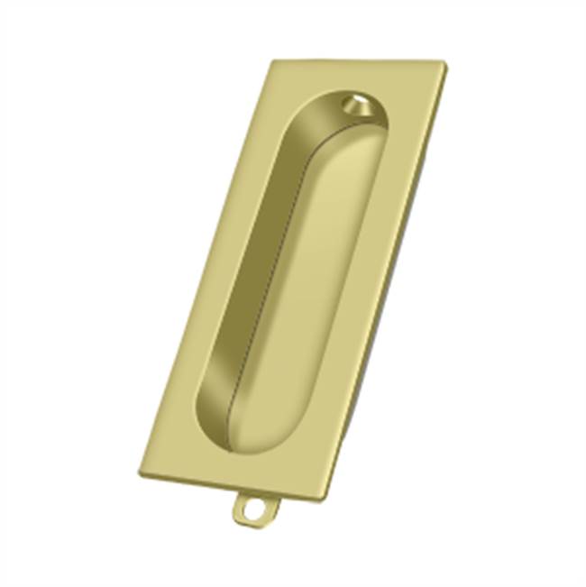 Deltana - Flush Pull, Rectangle, 3-1/8'' x 1-3/8'' x 1/2'' - Polished Brass