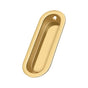 Deltana - Flush Pull, Oblong, 3-1/2'' x 1-1/4'' x 3/8'' - PVD Polished Brass