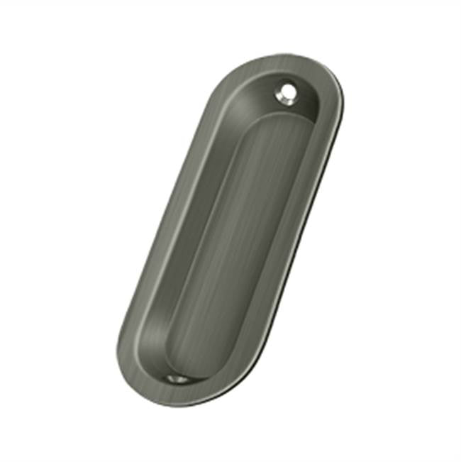 Deltana - Flush Pull, Oblong, 3-1/2'' x 1-1/4'' x 3/8'' - Antique Nickel