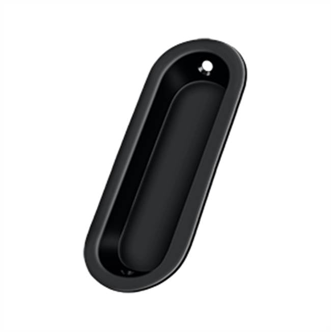 Deltana - Flush Pull, Oblong, 3-1/2'' x 1-1/4'' x 3/8'' - Paint Black