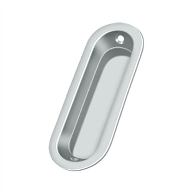 Deltana - Flush Pull, Oblong, 3-1/2'' x 1-1/4'' x 3/8'' - Polished Chrome