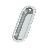 Deltana - Flush Pull, Oblong, 3-1/2'' x 1-1/4'' x 3/8'' - Polished Chrome