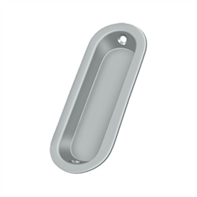 Deltana - Flush Pull, Oblong, 3-1/2'' x 1-1/4'' x 3/8'' - Brushed Chrome