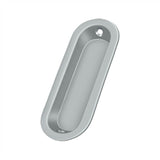 Deltana - Flush Pull, Oblong, 3-1/2'' x 1-1/4'' x 3/8'' - Brushed Chrome