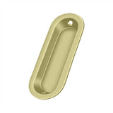 Deltana - Flush Pull, Oblong, 3-1/2'' x 1-1/4'' x 3/8'' - Unlacquered Brass