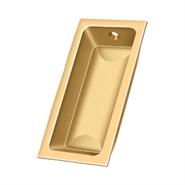 Deltana - Flush Pull, Large, 3-5/8'' x 1-3/4'' x 1/2'' - PVD Polished Brass