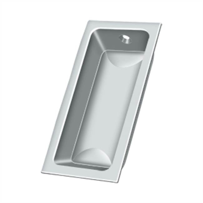 Deltana - Flush Pull, Large, 3-5/8'' x 1-3/4'' x 1/2'' - Polished Chrome