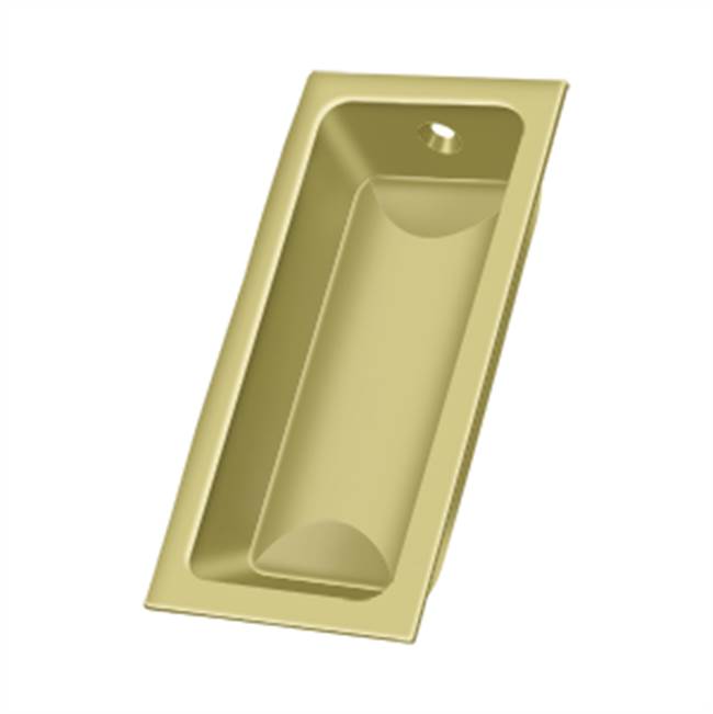 Deltana - Flush Pull, Large, 3-5/8'' x 1-3/4'' x 1/2'' - Polished Brass