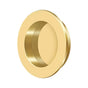 Deltana - Flush Pull , Round, HD, 2-3/8'', Solid Brass - PVD Polished Brass