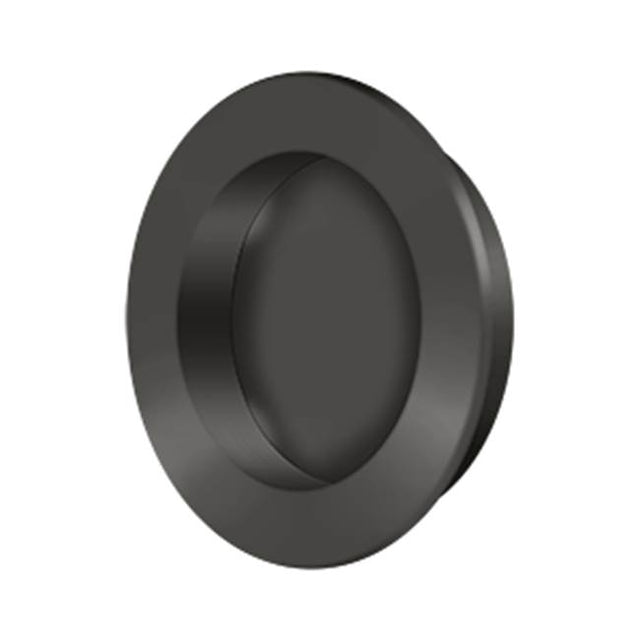 Deltana - Flush Pull , Round, HD, 2-3/8'', Solid Brass - Oil-rubbed Bronze