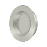 Deltana - Flush Pull , Round, HD, 2-3/8'', Solid Brass - Brushed Nickel