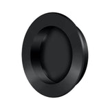 Deltana - Flush Pull , Round, HD, 2-3/8'', Solid Brass - Paint Black