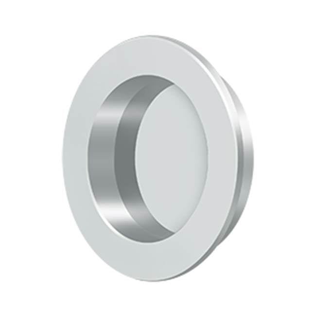 Deltana - Flush Pull , Round, HD, 2-3/8'', Solid Brass - Polished Chrome