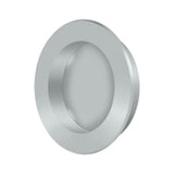 Deltana - Flush Pull , Round, HD, 2-3/8'', Solid Brass - Brushed Chrome