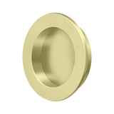 Deltana - Flush Pull , Round, HD, 2-3/8'', Solid Brass - Unlacquered Brass