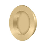 Deltana - Flush Pull , Round, HD, 2-3/8'', Solid Brass - Brushed Brass