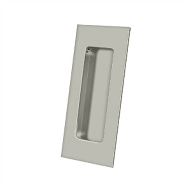 Deltana - Flush Pull, Rectangular, HD, 4'' x 1-7/8'' x 7/16'', Solid Brass - Brushed Nickel