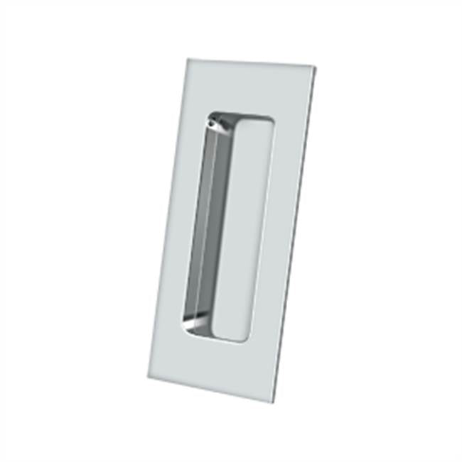Deltana - Flush Pull, Rectangular, HD, 4'' x 1-7/8'' x 7/16'', Solid Brass - Polished Chrome