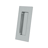 Deltana - Flush Pull, Rectangular, HD, 4'' x 1-7/8'' x 7/16'', Solid Brass - Brushed Chrome