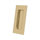 Deltana - Flush Pull, Rectangular, HD, 4'' x 1-7/8'' x 7/16'', Solid Brass - Brushed Brass
