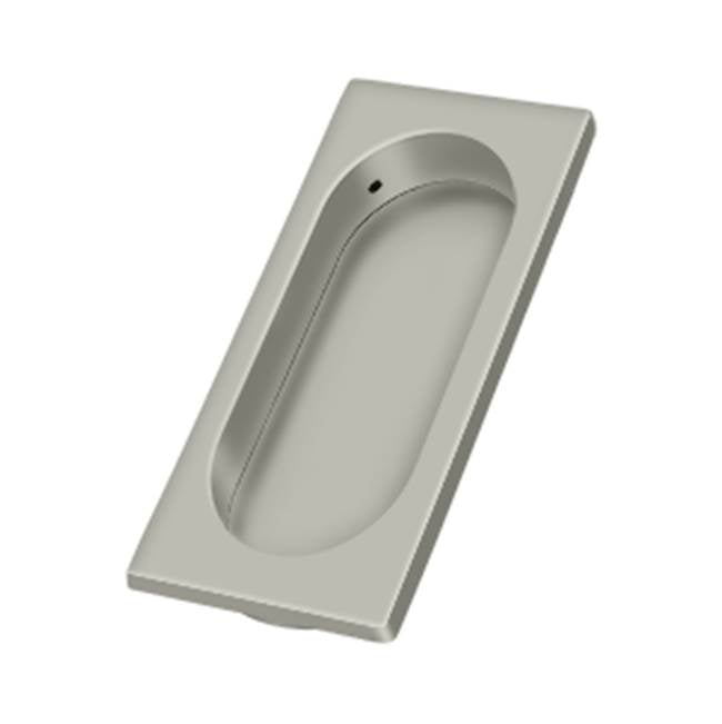 Deltana - Flush Pull, Large, 3-7/8'' x 1-5/8'' x 3/8'' - Brushed Nickel